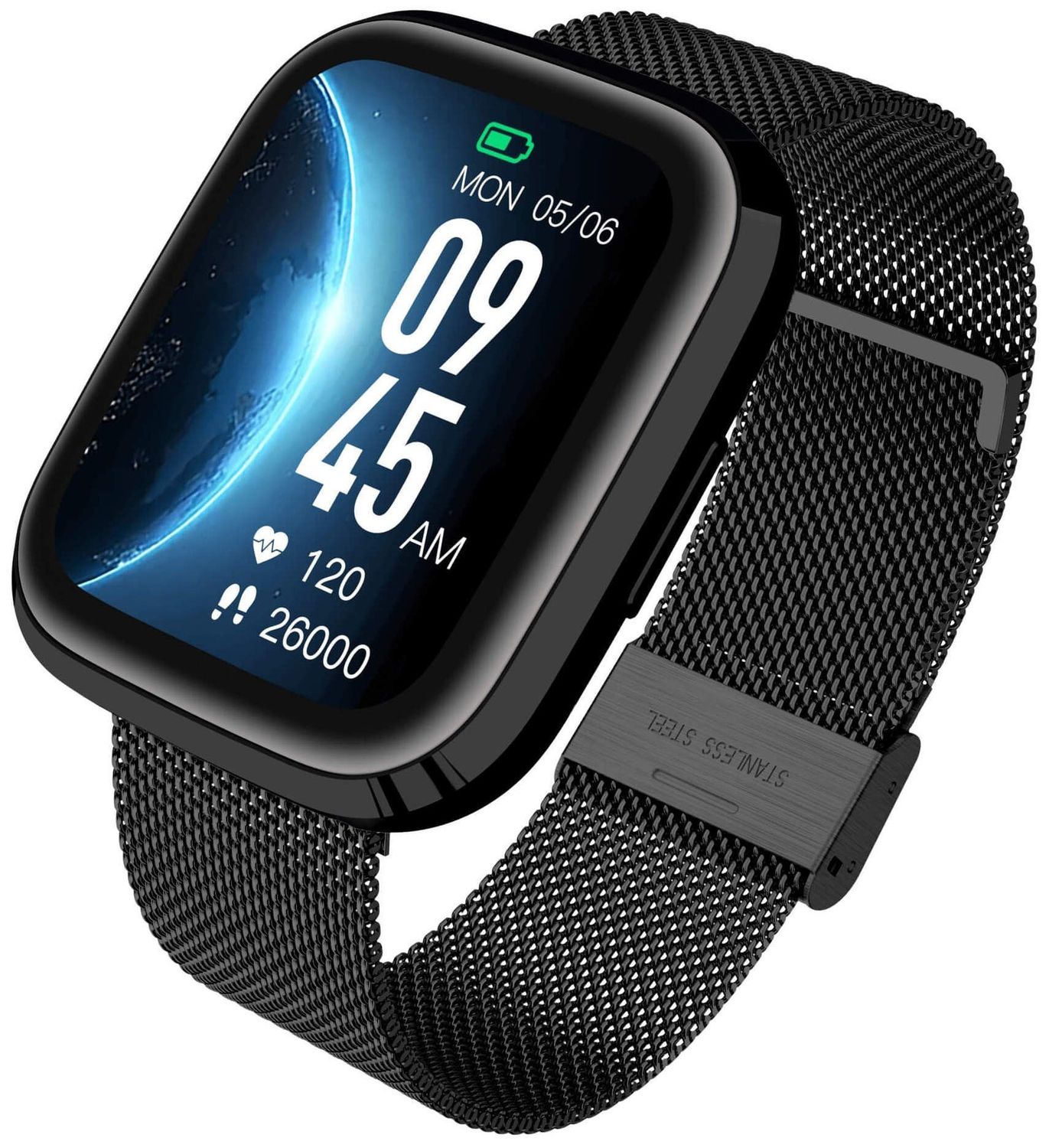 Smartwatch Garett GRC STYLE czarny na bransolecie. Smartwatch Garett na bransolecie. Zegarek Garett unisex. Smartwatch zegarek z bluetooth. Zegarek smartwatch z rozmowami. Zegarek z funkcjami sportowymi. Zegarek dla kobiety. Zegarek dla mężczy (6).jpg